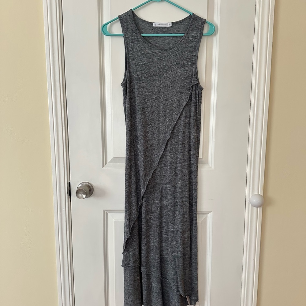 100% cotton Sleeveless Asymmetrical Dress